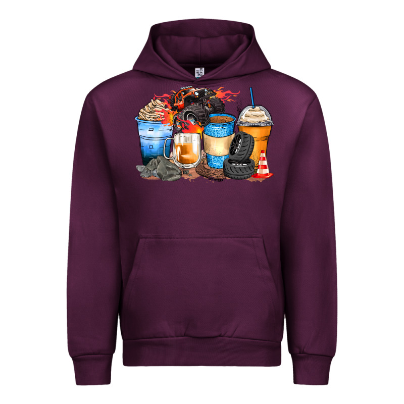 Monster Truck Coffee Cups Urban Hoodie by Zillion Design Studio | Teevron