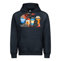 Navy monster truck coffee cups Urban Hoodie - Zillion Design Studio