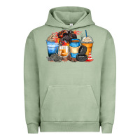 Pigment Oil Green monster truck coffee cups Urban Hoodie - Zillion Design Studio