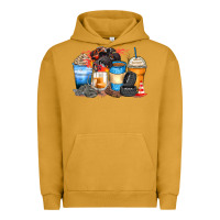 Pigment Peanut Butter monster truck coffee cups Urban Hoodie - Zillion Design Studio
