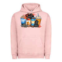 Pigment Salmon monster truck coffee cups Urban Hoodie - Zillion Design Studio