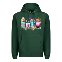Sports Green rabbit coffee cups Premium Hoodie - Zillion Design Studio