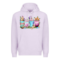 Lilac rabbit coffee cups Premium Hoodie - Zillion Design Studio