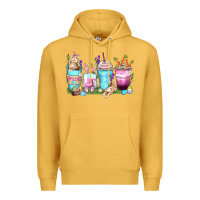 Mustard rabbit coffee cups Premium Hoodie - Zillion Design Studio