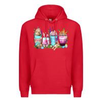 Red rabbit coffee cups Premium Hoodie - Zillion Design Studio