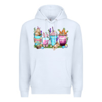 White rabbit coffee cups Premium Hoodie - Zillion Design Studio
