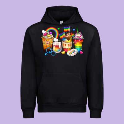 Pride Coffee Cups Urban Hoodie Designed By Zillion Design Studio