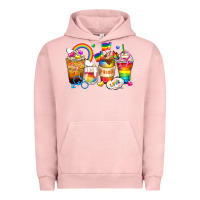 Pigment Salmon pride coffee cups Urban Hoodie - Zillion Design Studio