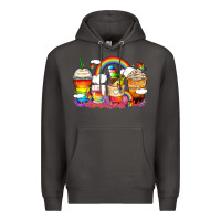 Smoke rainbow coffee cups Premium Hoodie - Zillion Design Studio