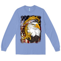 Colony Blue american mullet   eagle Long Sleeve Tee - BarkalooDesign