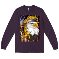 Plum american mullet   eagle Long Sleeve Tee - BarkalooDesign