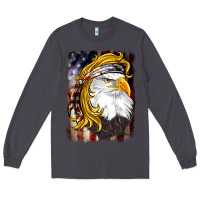 Smoke american mullet   eagle Long Sleeve Tee - BarkalooDesign