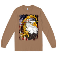 Toasted Coconut american mullet   eagle Long Sleeve Tee - BarkalooDesign