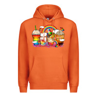 Carrot rainbow coffee cups Premium Hoodie - Zillion Design Studio