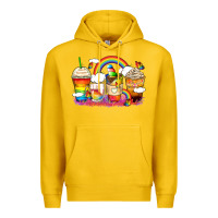 Lemon rainbow coffee cups Premium Hoodie - Zillion Design Studio
