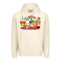 Sandshell rainbow coffee cups Premium Hoodie - Zillion Design Studio