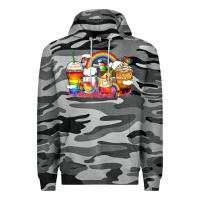 Slate Camo rainbow coffee cups Premium Hoodie - Zillion Design Studio