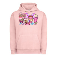 Pigment Salmon princess coffee cups Urban Hoodie - Zillion Design Studio