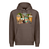 Coffee safari animals coffee cups Premium Hoodie - Zillion Design Studio
