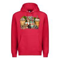 Cardinal safari animals coffee cups Premium Hoodie - Zillion Design Studio