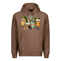 Chestnut safari animals coffee cups Premium Hoodie - Zillion Design Studio