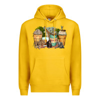Lemon safari animals coffee cups Premium Hoodie - Zillion Design Studio