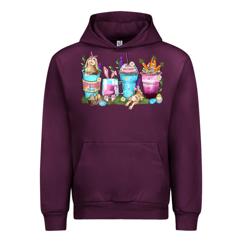 Rabbit Coffee Cups Urban Hoodie by Zillion Design Studio | Teevron