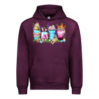 Mauve Wine rabbit coffee cups Urban Hoodie - Zillion Design Studio