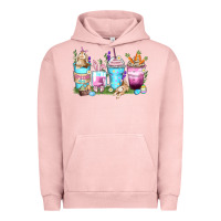 Pigment Salmon rabbit coffee cups Urban Hoodie - Zillion Design Studio
