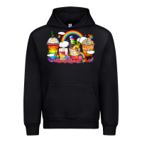 Black rainbow coffee cups Urban Hoodie - Zillion Design Studio