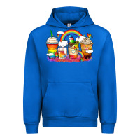 Cobalt rainbow coffee cups Urban Hoodie - Zillion Design Studio