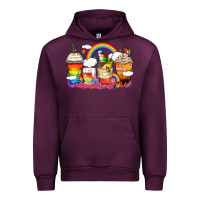 Mauve Wine rainbow coffee cups Urban Hoodie - Zillion Design Studio