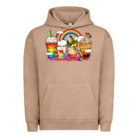 Pigment Burro rainbow coffee cups Urban Hoodie - Zillion Design Studio