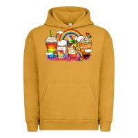 Pigment Peanut Butter rainbow coffee cups Urban Hoodie - Zillion Design Studio