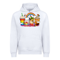 White rainbow coffee cups Urban Hoodie - Zillion Design Studio