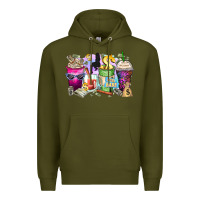Army Green boss babe coffee cups Premium Hoodie - Zillion Design Studio