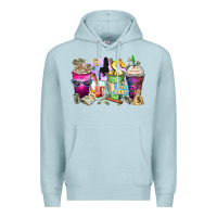 Blue Mist boss babe coffee cups Premium Hoodie - Zillion Design Studio