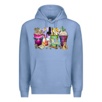 Colony Blue boss babe coffee cups Premium Hoodie - Zillion Design Studio