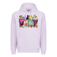 Lilac boss babe coffee cups Premium Hoodie - Zillion Design Studio