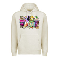 Oatmeal Heather boss babe coffee cups Premium Hoodie - Zillion Design Studio