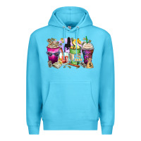 Ocean Blue boss babe coffee cups Premium Hoodie - Zillion Design Studio