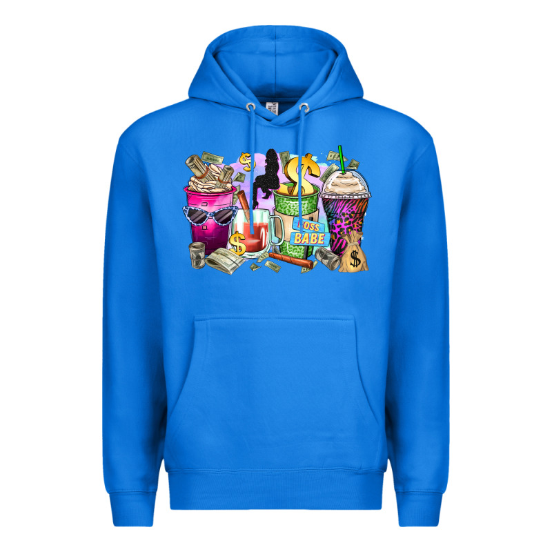 Boss Babe Coffee Cups Premium Hoodie by Zillion Design Studio | Teevron