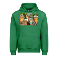 Emerald safari animals coffee cups Urban Hoodie - Zillion Design Studio