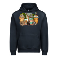 Navy safari animals coffee cups Urban Hoodie - Zillion Design Studio