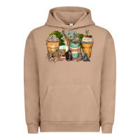 Pigment Burro safari animals coffee cups Urban Hoodie - Zillion Design Studio