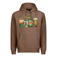 Chestnut highly caffeinated coffee cups Premium Hoodie - Zillion Design Studio