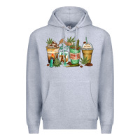 Heather Grey highly caffeinated coffee cups Premium Hoodie - Zillion Design Studio