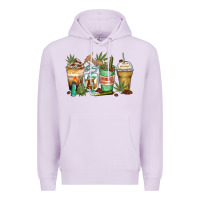 Lilac highly caffeinated coffee cups Premium Hoodie - Zillion Design Studio