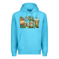 Ocean Blue highly caffeinated coffee cups Premium Hoodie - Zillion Design Studio