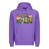 Purple highly caffeinated coffee cups Premium Hoodie - Zillion Design Studio
